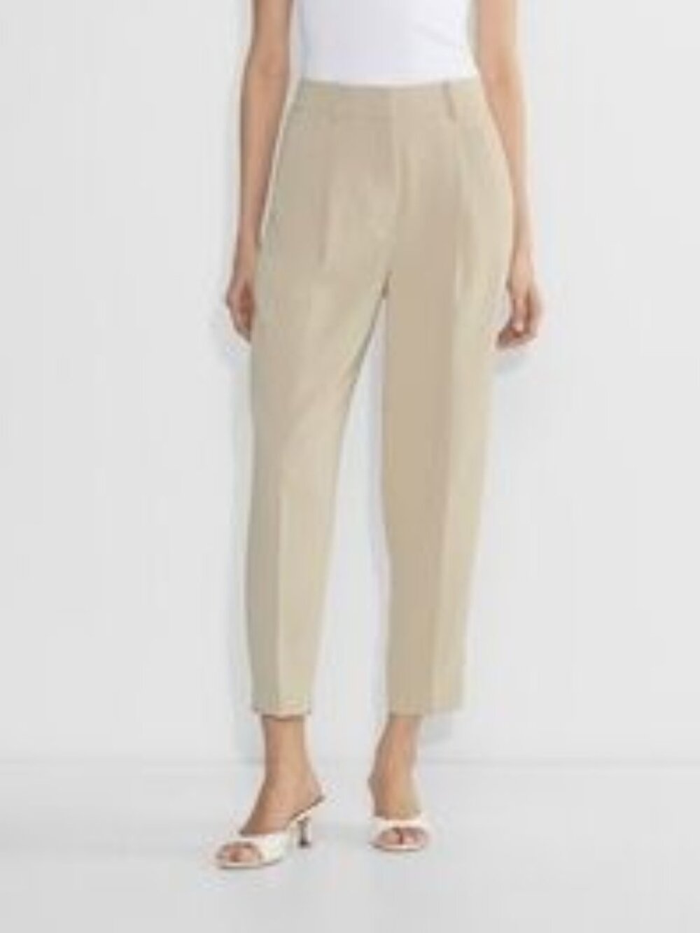 Aritzia Wilfred The Effortless Pant Cropped Linen Blend Size 8